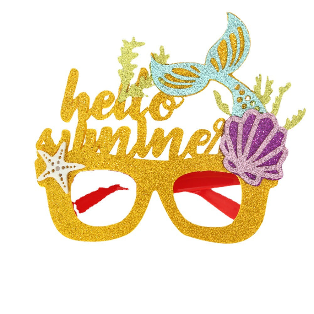 Wholesale 2025 New Hawaiian Glasses Decoration Children's Ball Photo Props Plastic Glasses Party Supplies